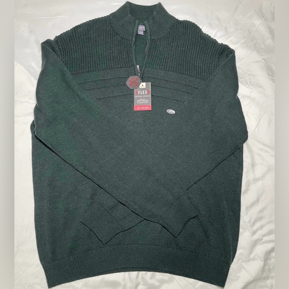 Van Heusen dark green mens sweater - Picture 2 of 4